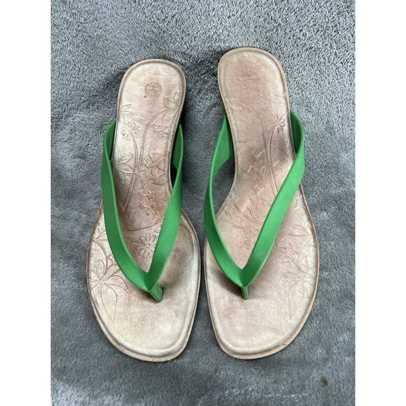 Timberland Women’s Green 9M Jelly Thong Flip Flop Sandals Summer Beach Vacation - Picture 6 of 6